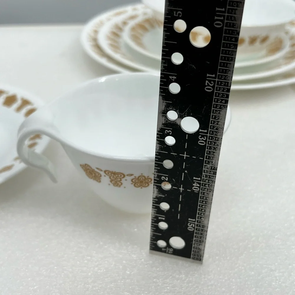 Vintage Corelle Corning Butterfly Gold 6 Piece Dinnerware Place Setting Pyrex